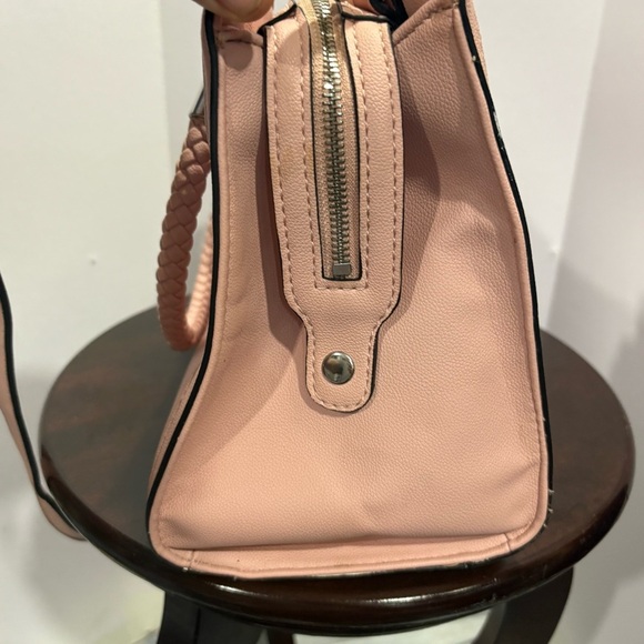 2/$25 Guess Pink Satchel with Braded Handles with Silver Accents - Picture 9 of 9